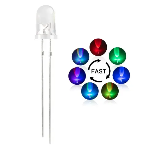 LED Multicolor RGB 5 mm 2 pines 