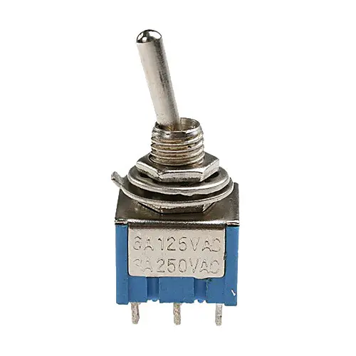 Switch Toogle DPDT 6A Color Azul 