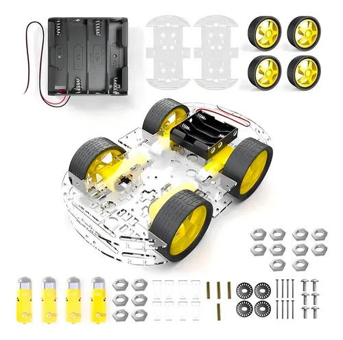 Kit Chasis para Carro Robot Arduino con 4 llantas