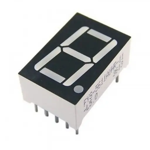 Display 7 Segmentos 1 Dígito Cátodo Común LED rojo / Display 7 Segmentos 1 Dígito Ánodo Común LED rojo